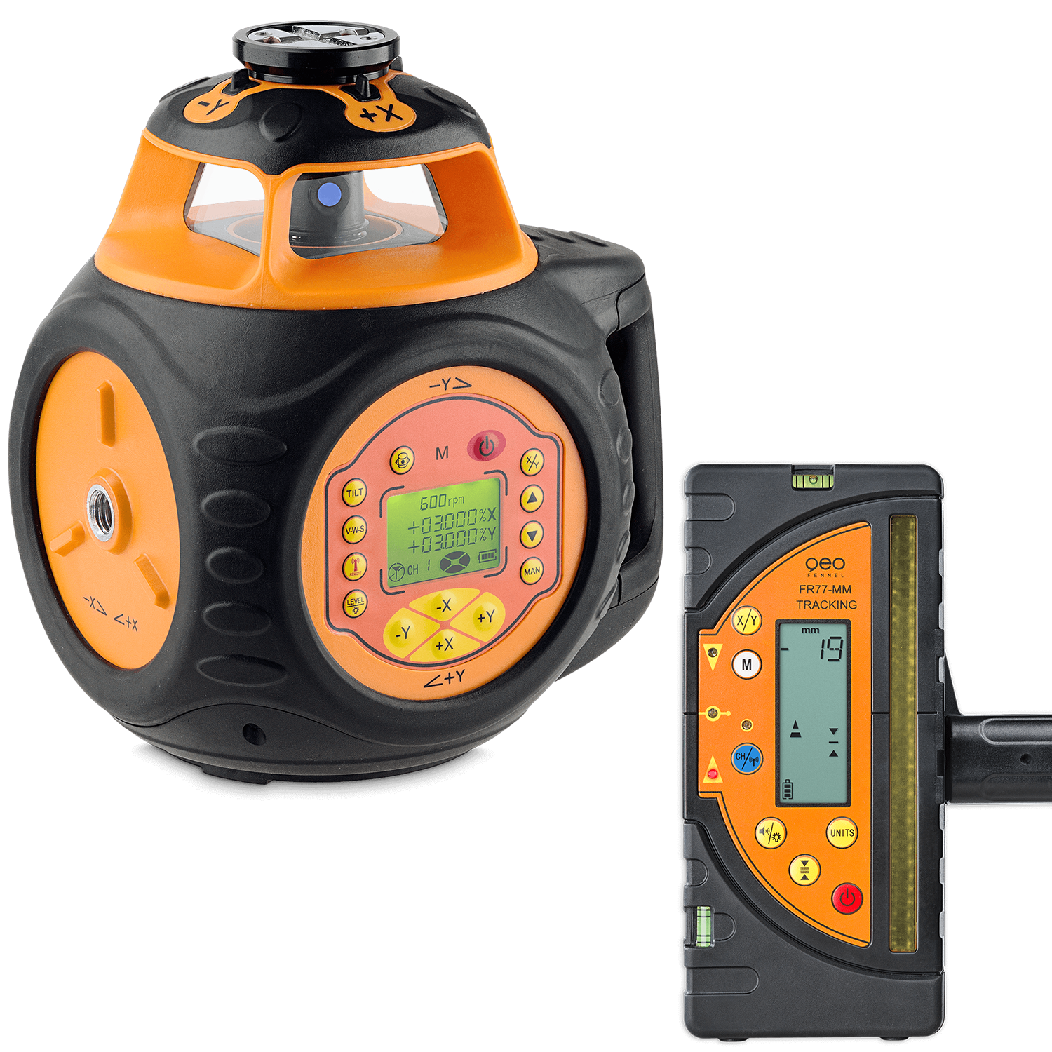 Geo-Fennel FL 510HV-G TRACKING M automata síkkitűző forgólézer + FR 77-MM Tracking vevőegység termék fő termékképe