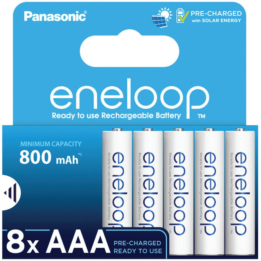 Panasonic BK-4MCDE/8BE eneloop Ni-MH akkumulátor, AAA (micro), 800 mAh, 8 db/bliszter termék fő termékképe