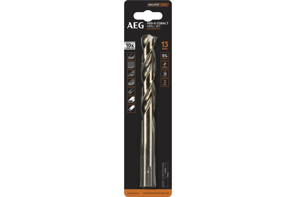 AEG AAKHSSCBT13-0 13mm HSS-G fúrószár termék fő termékképe