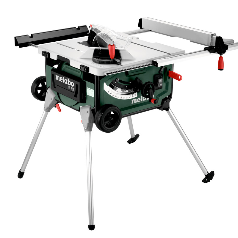 METABO TS 254 asztali körfűrész tartóállvánnyal és mobil funkcióval termék fő termékképe