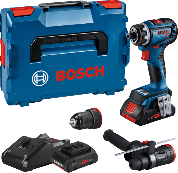 Bosch GSR 18V-90 FC akkus fúró-csavarozó fúrókalapács-adapterrel (2 x 4.0 Ah Li-ion akkuval, L-BOXX-ban) termék fő termékképe