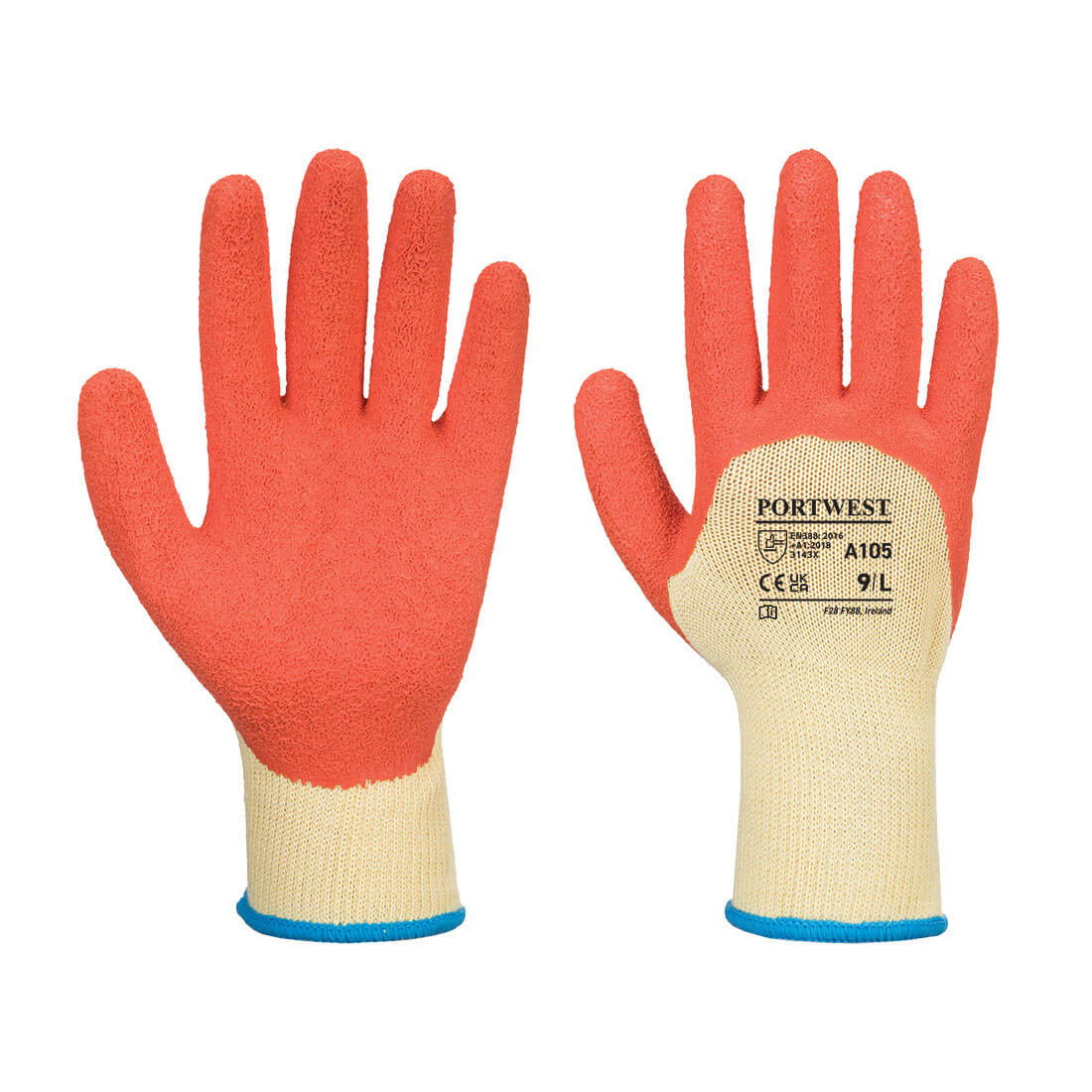 Portwest A105 - Grip Xtra latex kesztyű, narancs termék fő termékképe