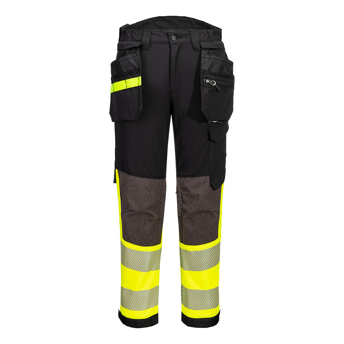 Portwest EV442 - EV4 Hi-Vis Stretch Class 1 Holster lengőzsebes nadrág, hosszított, sárga/fekete termék fő termékképe