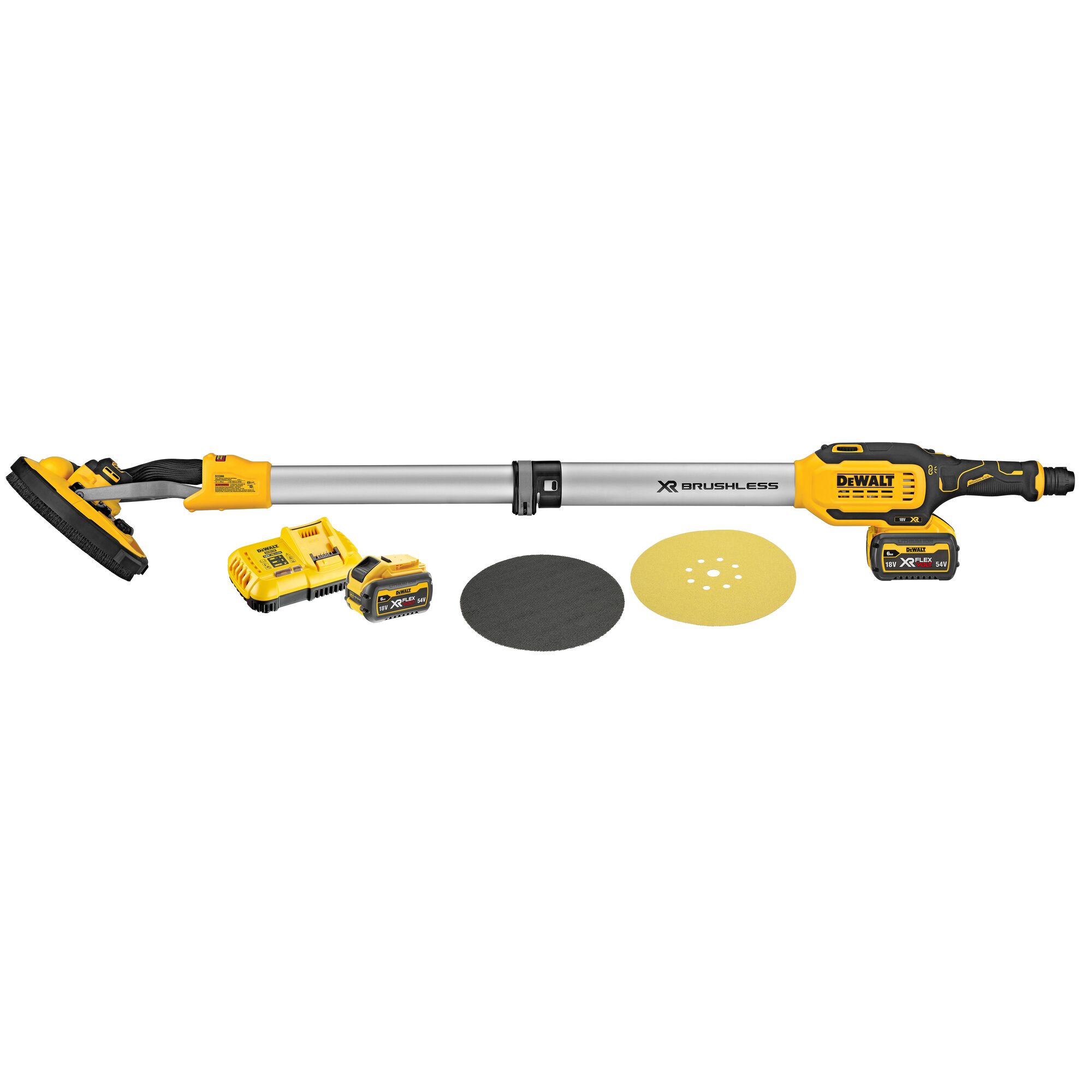 Dewalt DCE800T2 szénkefe nélküli akkumulátoros falcsiszoló (2 x 6.0 Ah Li-ion akkuval) termék fő termékképe