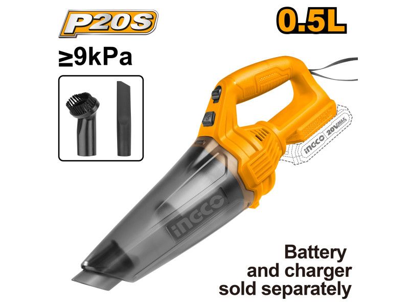 INGCO Akkus porszívó 0,5 l 20 V (akku és töltő nélkül) termék fő termékképe