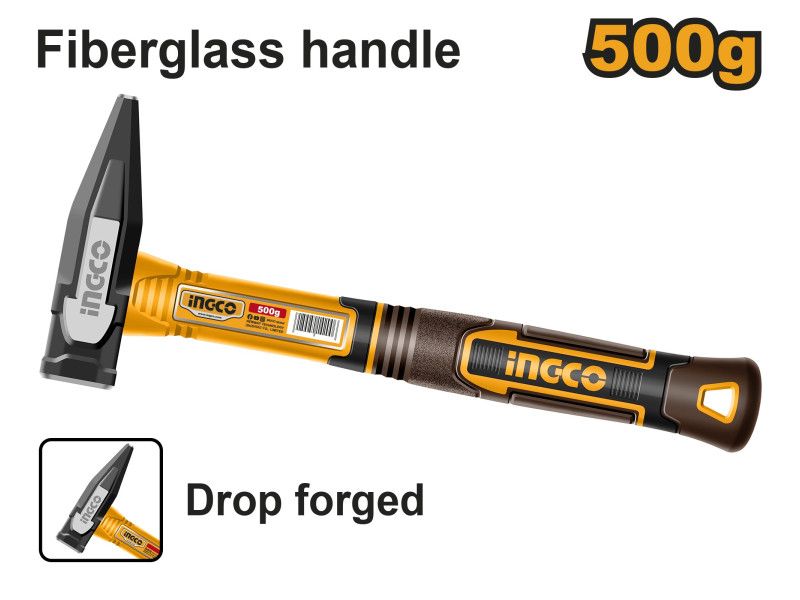 INGCO Lakatos kalapács 500 g üvegszálas nyél termék fő termékképe