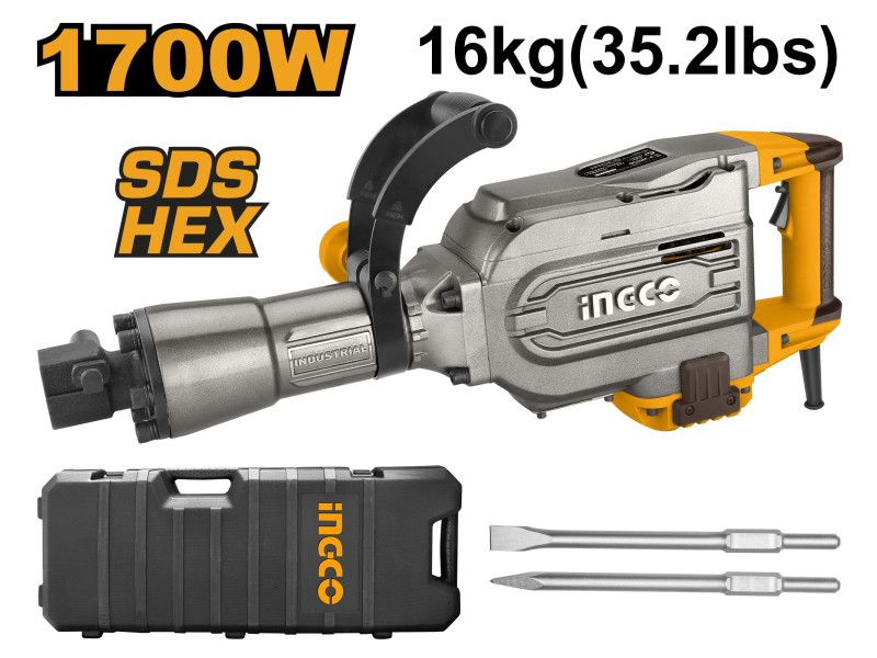 INGCO Bontókalapács 45 J 1700 W SDS-Hex termék fő termékképe