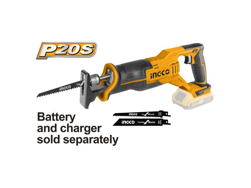INGCO Akkus szablyafűrész 20 V (akku és töltő nélkül) termék fő termékképe