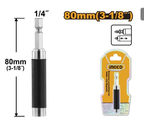 INGCO Bithegy-tartó 80 mm 1/4" mágneses termék fő termékképe