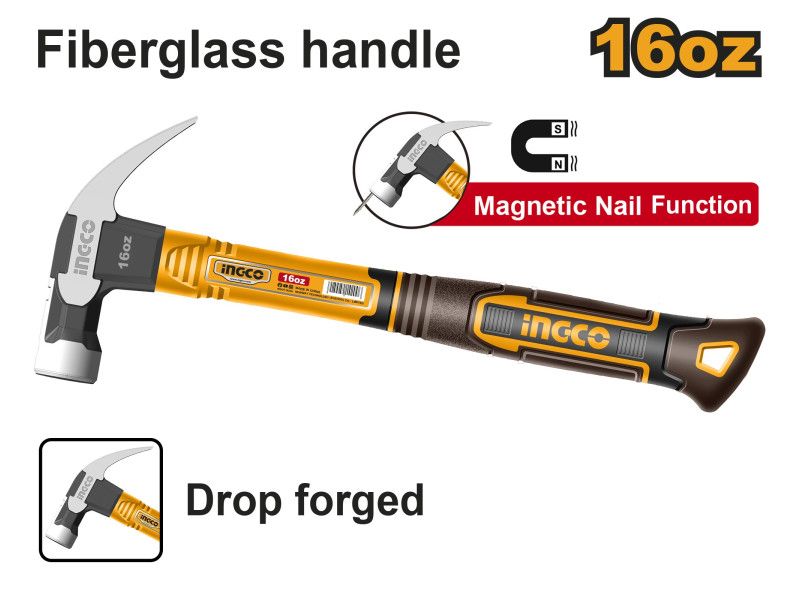 INGCO Ácskalapács 450 g üvegszálas nyél mágneses termék fő termékképe