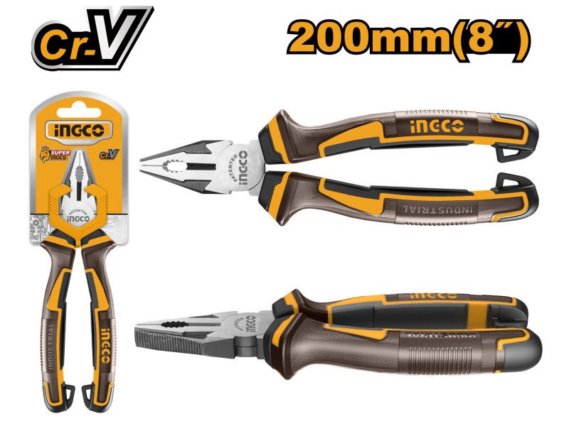 INGCO Kombinált fogó 200 mm CrV termék fő termékképe