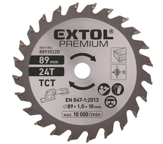 Körfűrészlap, keményfém lapkás, 89mmx10mm tengely 2mm széles 24T a 8893022 mini körfűrészhez, fára és farostlemezre termék fő termékképe