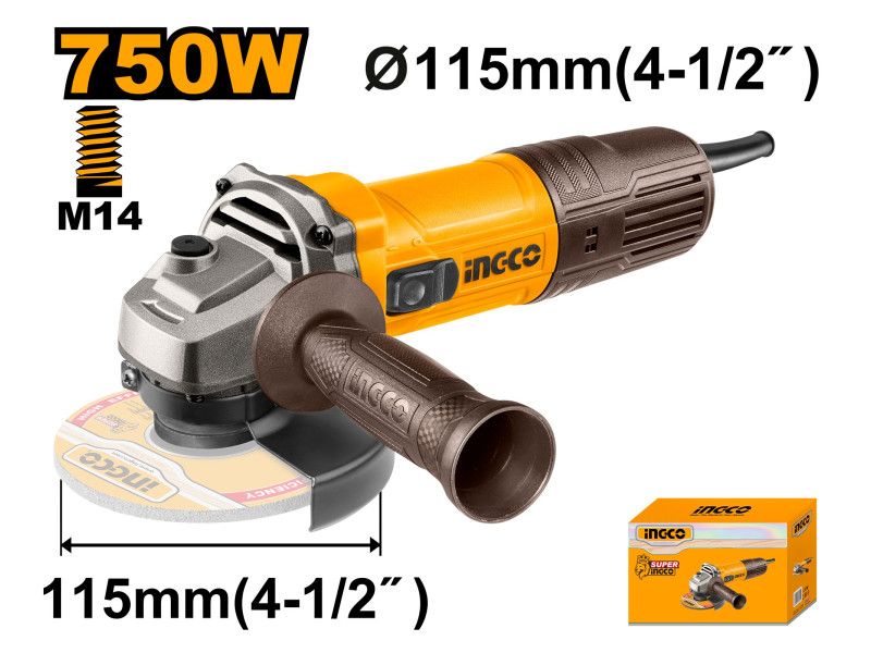 INGCO Sarokcsiszoló 115 mm 750 W termék fő termékképe