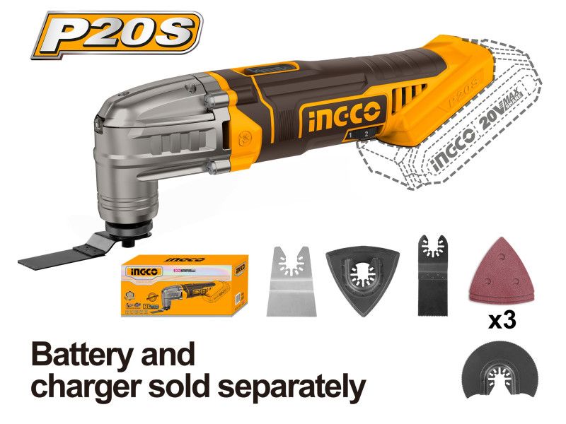 INGCO Akkus Multifunkciós gép 20 V (akku és töltő nélkül) termék fő termékképe