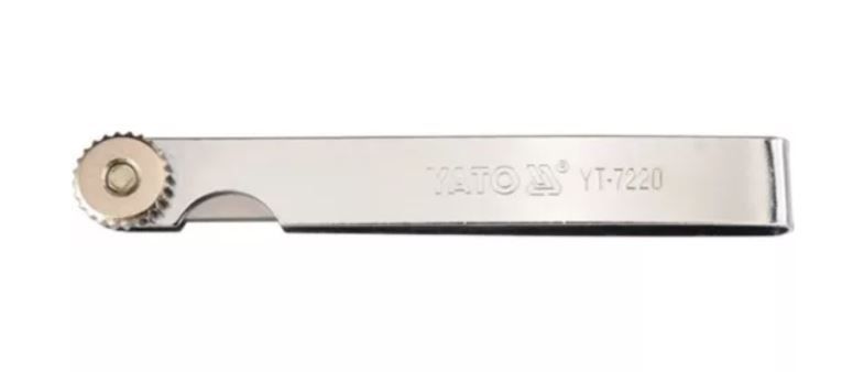 YATO PRO-15343 YT-7220 YATO Hézagmérő 17 lapos (0,02 mm - 1,00 mm) 100mm (YT-7220) termék fő termékképe