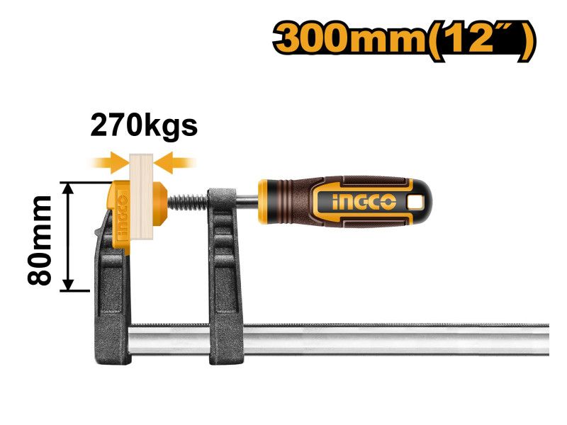 INGCO Gyorscsavarszorító 300 x 80 mm termék fő termékképe