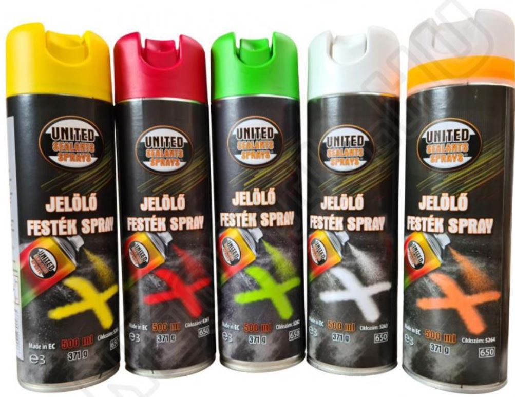 UNITED SEALANTS UNITED SPRAYS JELÖLŐ FESTÉK SPRAY NARANCS 500ML termék fő termékképe