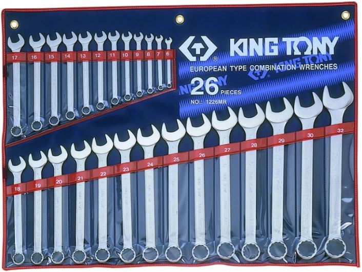 Kingtony 26 részes csillag-villáskulcs készlet 6-32mm 1226MR termék fő termékképe