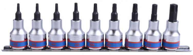 Kingtony 9 RÉSZES 3/8˝-OS FURATOS TORX BITFEJ KÉSZLET 3119PR8 termék fő termékképe