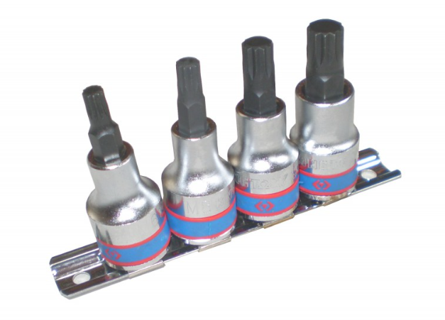 Kingtony 4 RÉSZES 1/2˝-OS SPLINE BITFEJKÉSZLET SÍNEN 4126PR termék fő termékképe