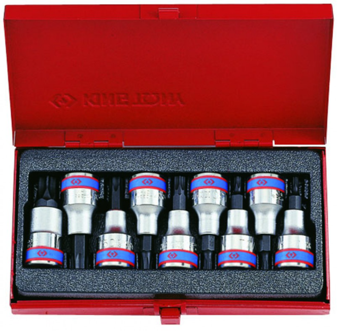 Kingtony 9 RÉSZES 1/2˝-OS TORX BITFEJ KÉSZLET L=55MM 4109PR termék fő termékképe