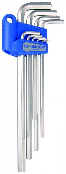 Kingtony 9 részes extra hosszú imbuszkulcs készlet 1/16"~3/8" 20209SR02 termék fő termékképe