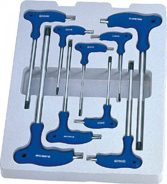 Kingtony 9 részes L-nyelű torx imbuszkulcs készlet 10-T50 22309PR termék fő termékképe