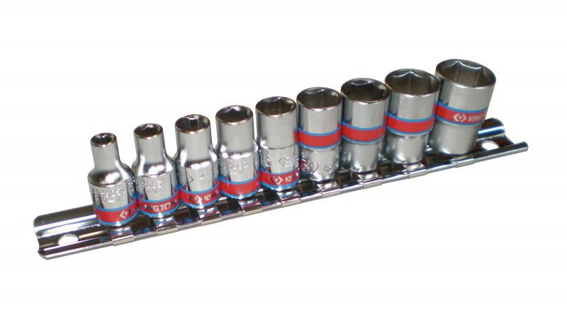 Kingtony 9 RÉSZES 1/4˝-OS KÉZI DUGÓKULCS KÉSZLET COLL 5/32-1/2˝ SÍNEN 6* 2509SR termék fő termékképe