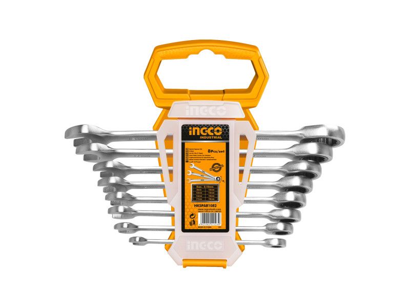 INGCO Racsnis csillag-villácskulcs készlet 8 részes 8-19 mm CrV termék fő termékképe