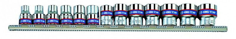 Kingtony 13 RÉSZES 3/8˝-OS KÉZI DUGÓKULCS KÉSZLET 7-19MM 6* 3513MR termék fő termékképe