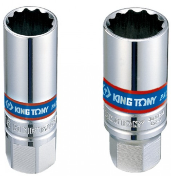 Kingtony Gyertya-dugókulcs 3/8˝ 21mm 12*, gumibetétes 363021 termék fő termékképe