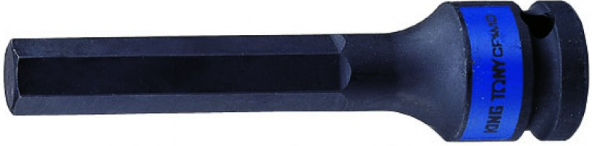 Kingtony Gépi hex bitfej 1/2˝H 8,L=100mm 406508 termék fő termékképe