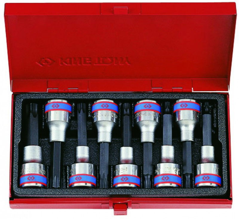 Kingtony 9 részes 1/2˝-os torx bitfejkészlet L=80mm 4119PR termék fő termékképe