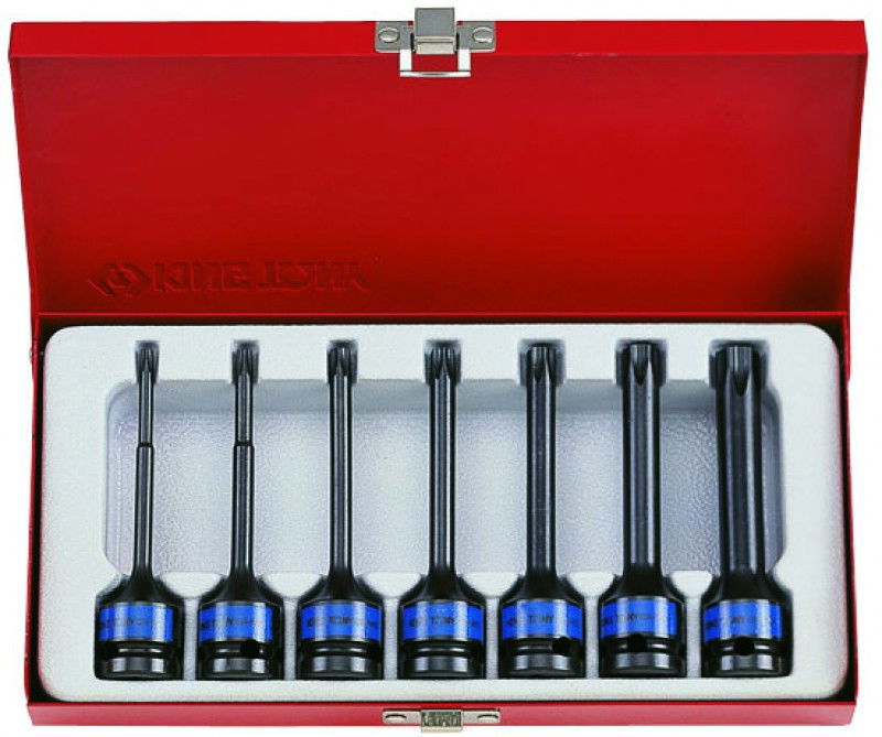 Kingtony 7 részes 1/2˝-os gépi torx bitfejkészlet L=100mm 4467PP termék fő termékképe