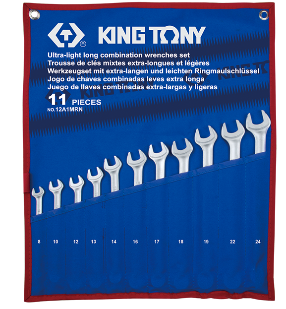 Kingtony 11 részes csillag-villás kulcs készlet, ultrakönnyű, hosszú 8~24mm 12A1MRN termék fő termékképe