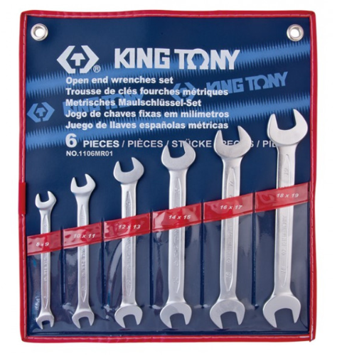 Kingtony 6 részes villáskulcs készlet 8-19mm 1106MR01 termék fő termékképe