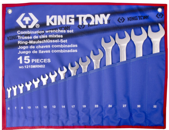 Kingtony 15 részes csillag-villáskulcs készlet 6-32mm 1215MRN02 termék fő termékképe