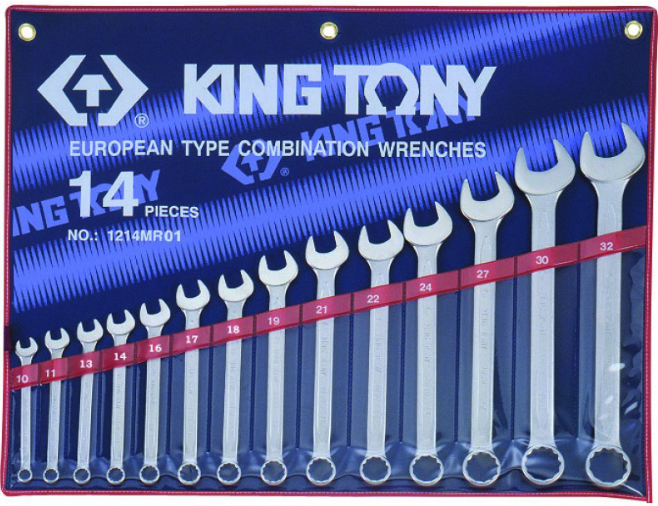 Kingtony 14 részes csillag-villáskulcs készlet 10-32mm 1214MR01 termék fő termékképe