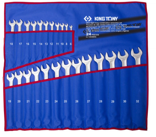 Kingtony 24 részes csillag-villás kulcs készlet, ultrakönnyű, hosszú 12B4MRN termék fő termékképe