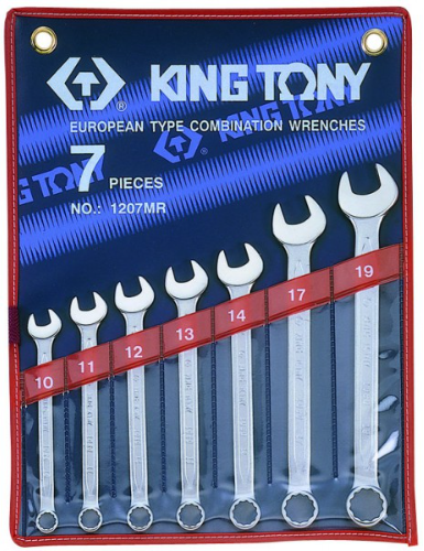 Kingtony 7 részes csillag-villáskulcs készlet 10-19mm 1207MR termék fő termékképe