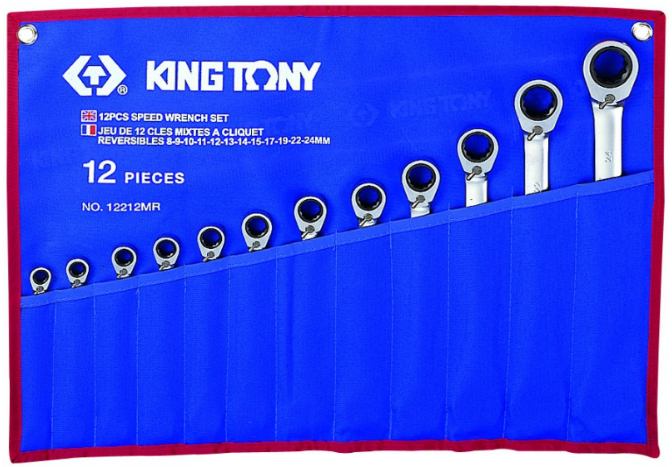 Kingtony 12 részes racsnis csillag-villáskulcs készlet iv. 12212MRN termék fő termékképe