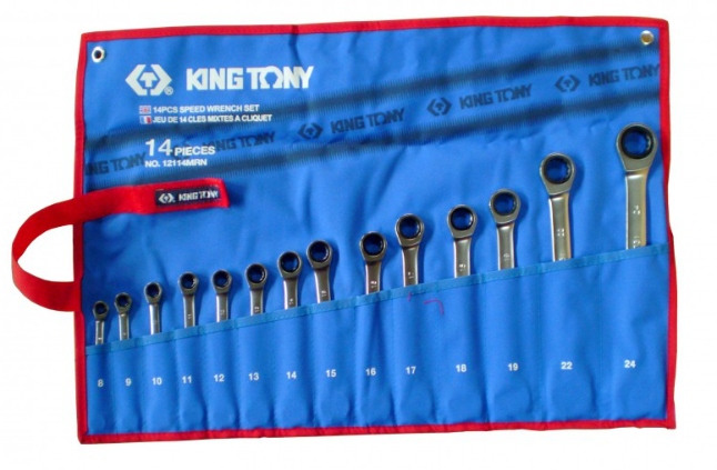 Kingtony 14 részes racsnis csillag-villáskulcs készlet 12114MRN termék fő termékképe
