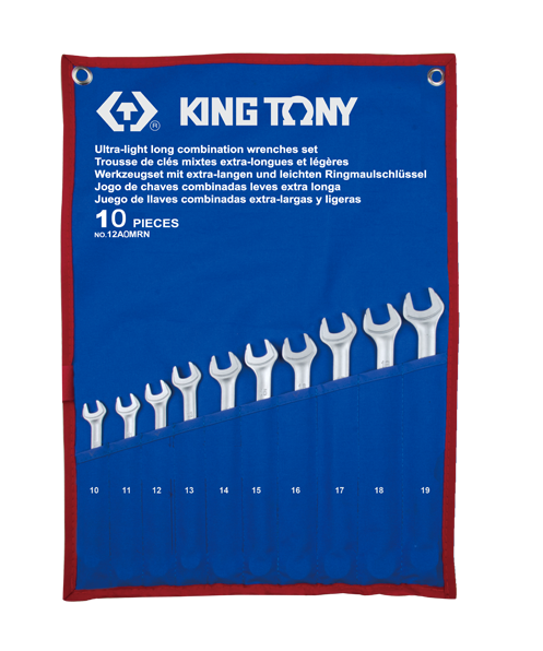 Kingtony 10 részes csillag-villás kulcs készlet, ultrakönnyű, hosszú 10~19mm termék fő termékképe