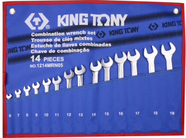 Kingtony 14 részes csillag-villáskulcs készlet 6-19mm 1214MRN05 termék fő termékképe