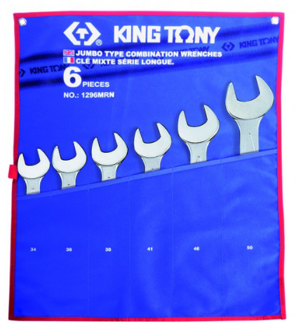 Kingtony 6 részes csillag-villáskulcs készlet 34-50mm 1296MRN termék fő termékképe