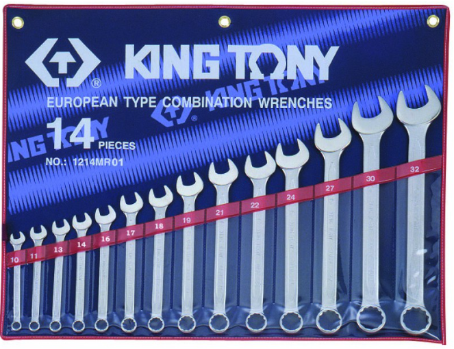 Kingtony 14 részes csillag-villáskulcs készlet 10-32mm 1214MR termék fő termékképe