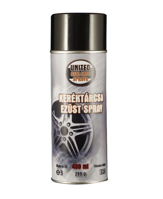UNITED SEALANTS UNITED SPRAYS KERÉKTÁRCSA EZÜSTSPRAY 400ML termék fő termékképe