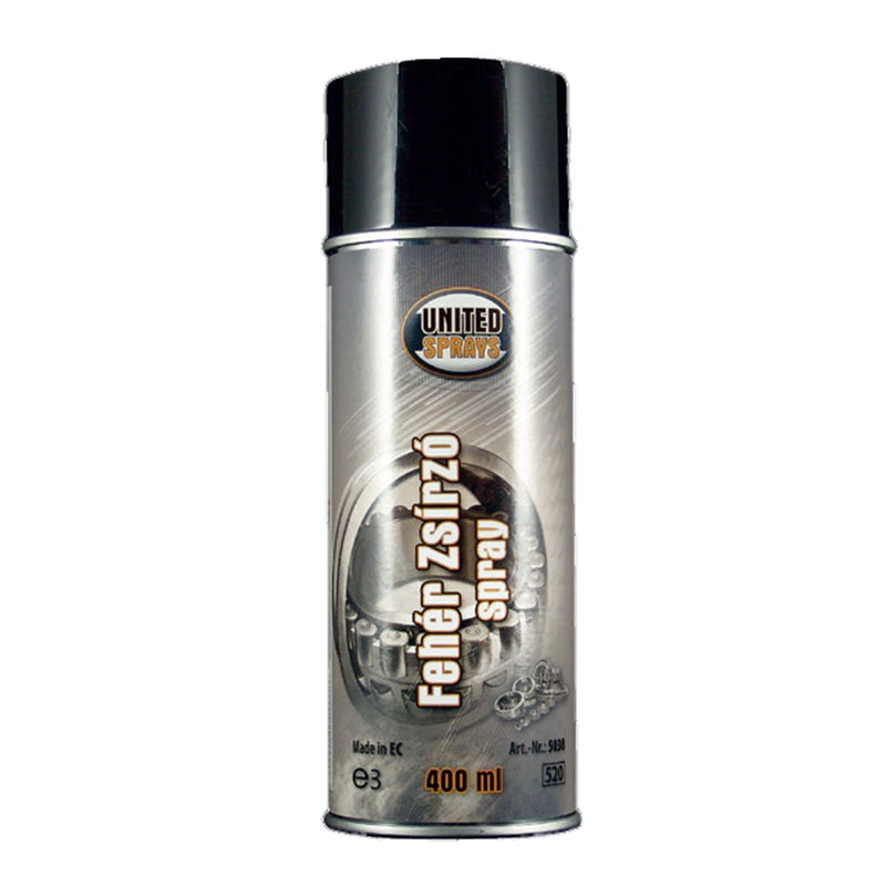 UNITED SEALANTS UNITED SPRAYS FEHÉR ZSÍRZÓ SPRAY 400ML termék fő termékképe