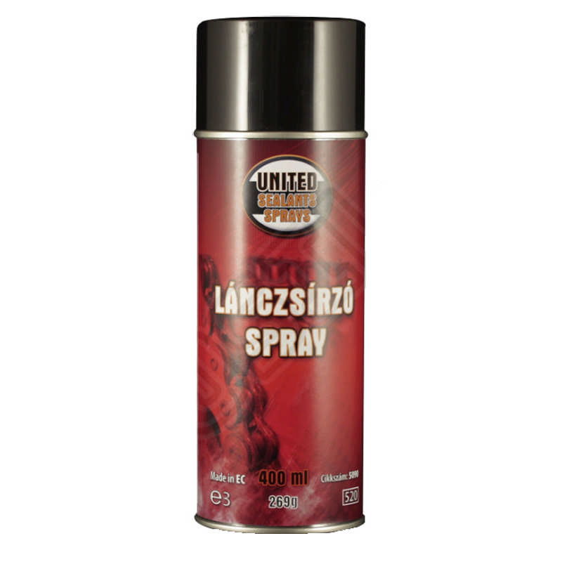 UNITED SPRAYS JÁRMŰ-, ÉS LÁNCZSÍR SPRAY 400ML termék fő termékképe