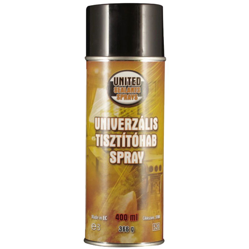 UNITED SEALANTS UNITED SPRAYS UNIVERZÁLIS TISZTÍTÓHAB SPRAY 400ML termék fő termékképe